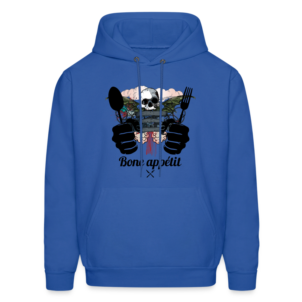 Men's Hanes Hoodie "Bone appétit" - royal blue