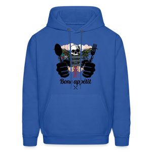 Men's Hanes Hoodie "Bone appétit" - royal blue