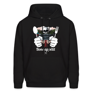 Men's Hanes Hoodie "Bone appétit" - black