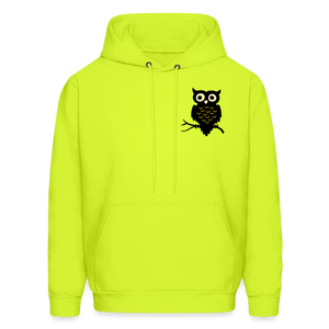 Men's Hoodie "Owl" - safety green