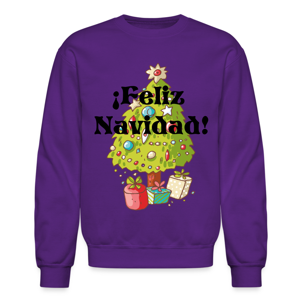 Crewneck Sweatshirt "Feliz Navidad" - purple