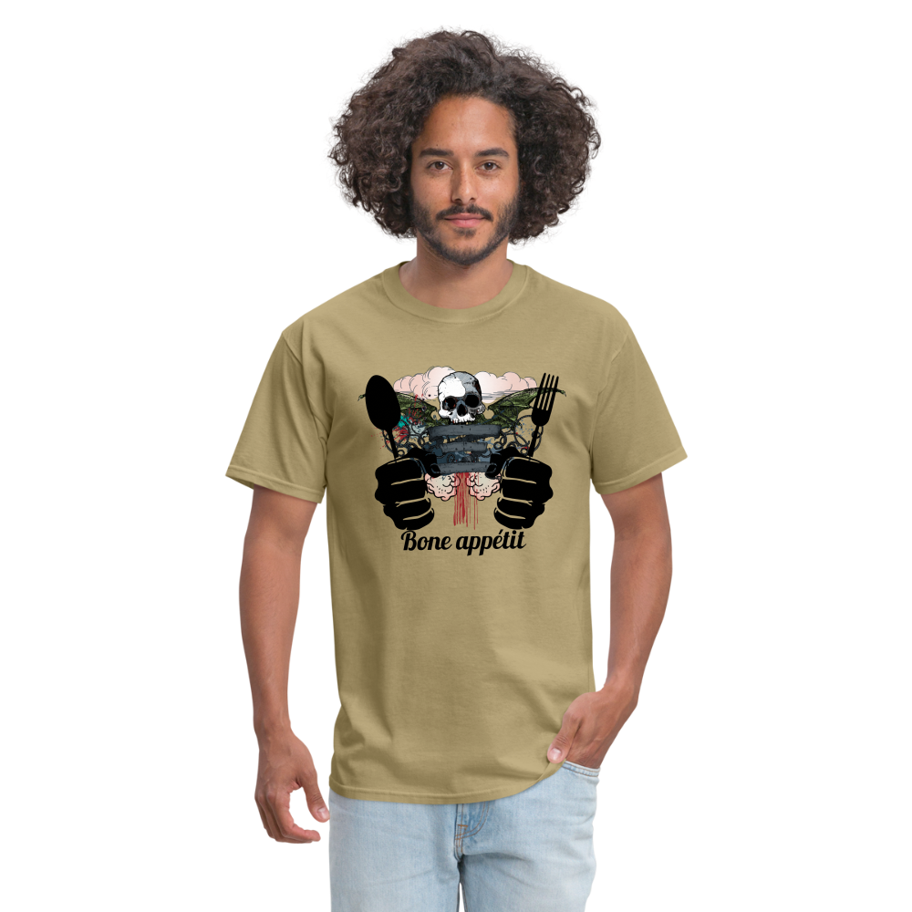 Unisex Classic T-Shirt "Bone appétit" - khaki