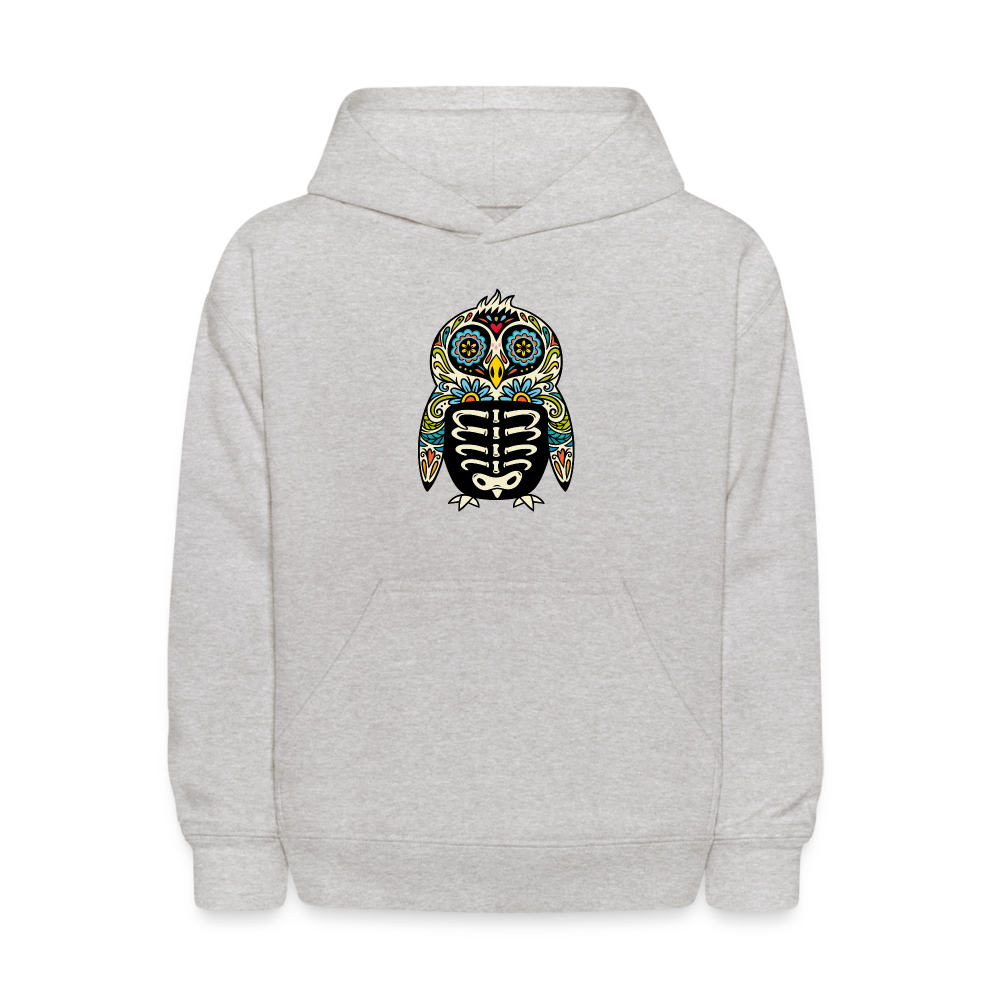 Kids' Hoodie "Colorful Owl" - heather gray