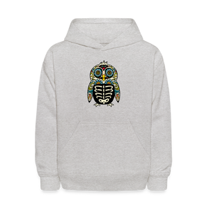 Kids' Hoodie "Colorful Owl" - heather gray