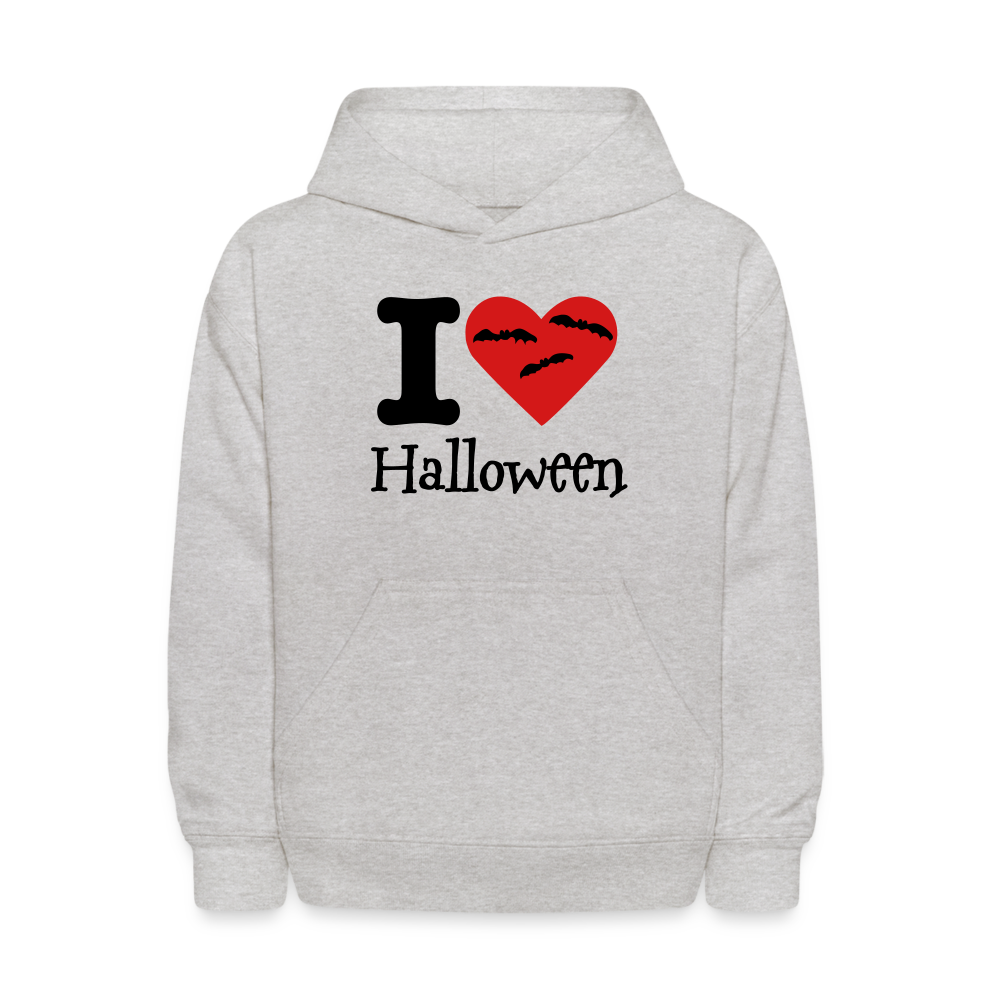 Kids' Hoodie "I Love Halloween" - heather gray