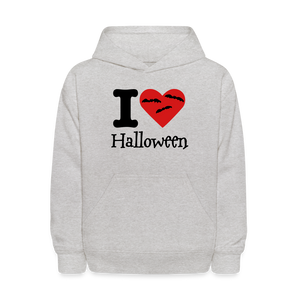 Kids' Hoodie "I Love Halloween" - heather gray