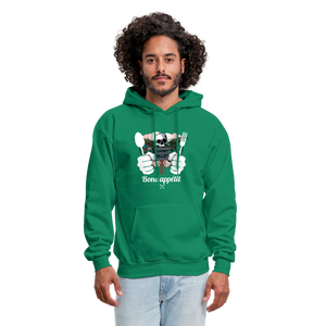 Men's Hanes Hoodie "Bone appétit" - kelly green