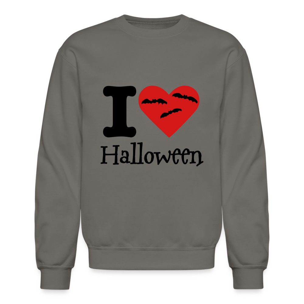 Crewneck Sweatshirt "I Love Halloween" - asphalt gray