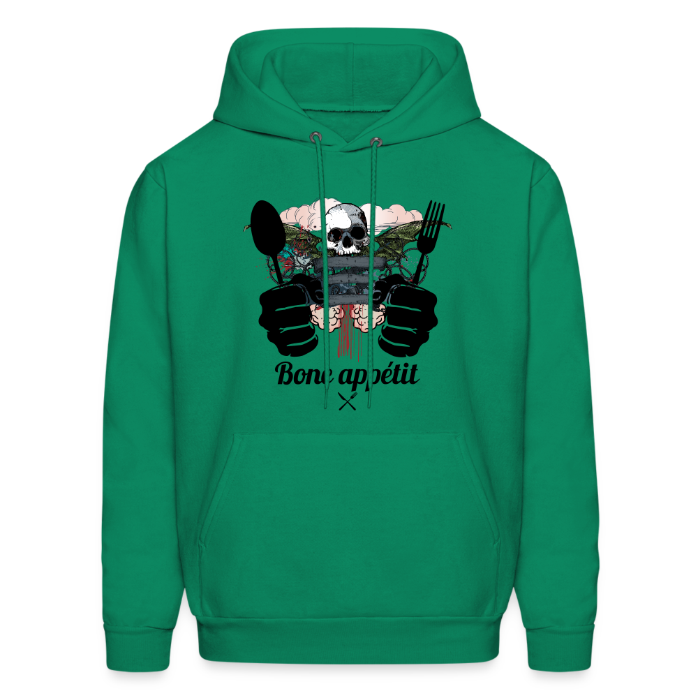 Men's Hanes Hoodie "Bone appétit" - kelly green