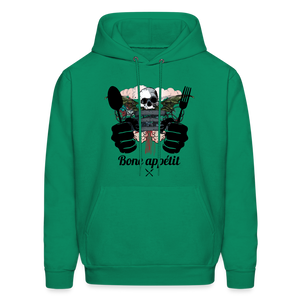 Men's Hanes Hoodie "Bone appétit" - kelly green