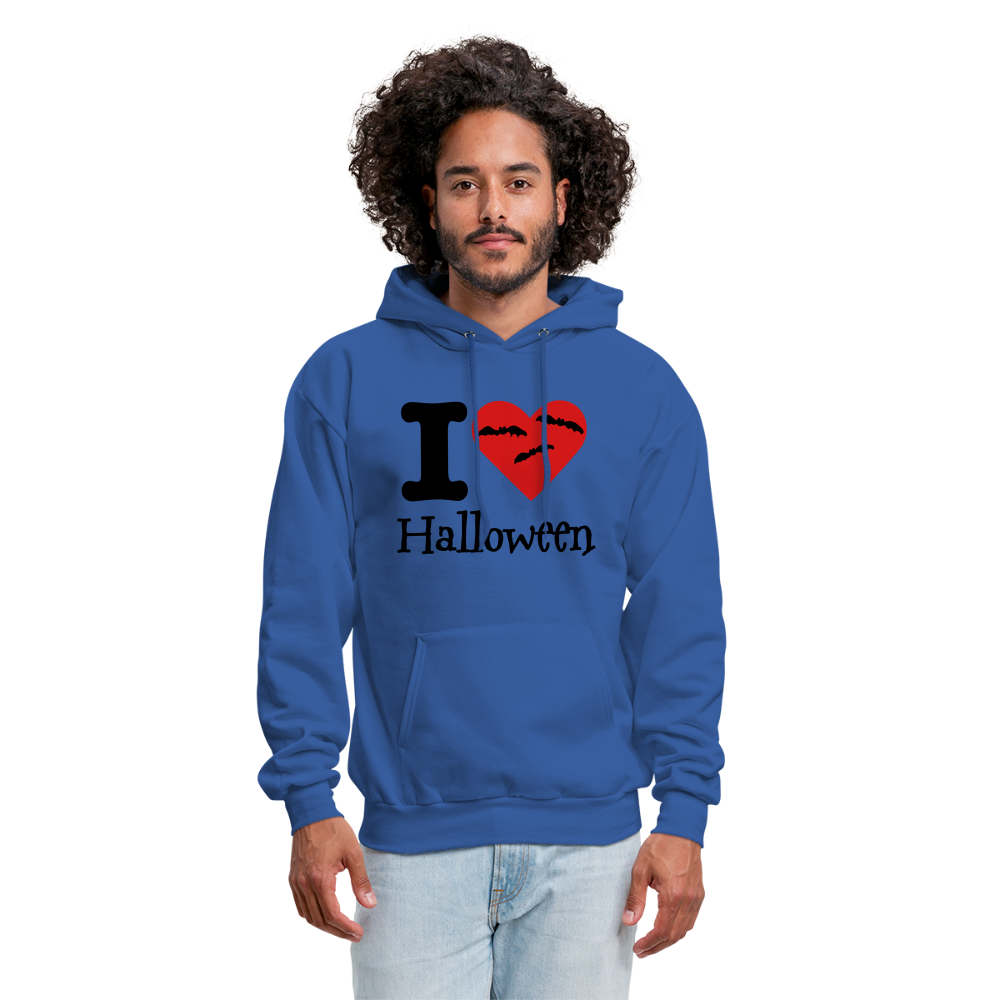 Men's Hanes Hoodie "I Love Halloween" - royal blue