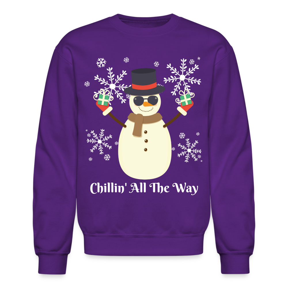 Crewneck Sweatshirt "Chillin' All The Way" - purple