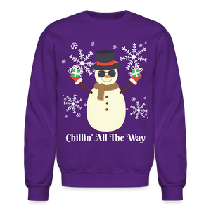 Crewneck Sweatshirt "Chillin' All The Way" - purple