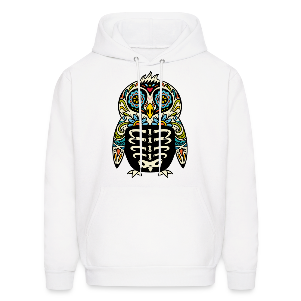 Men's Hoodie "Colorful Owl" - white