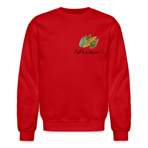 Crewneck Sweatshirt "Fall is in the air" - red