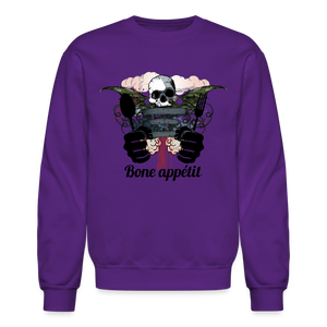 Crewneck Sweatshirt "Bone appétit" - purple