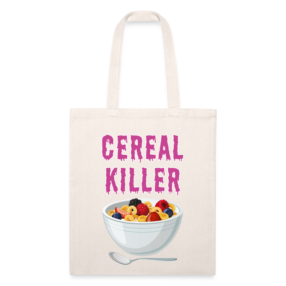 Recycled Tote Bag "Cereal Killer" - natural