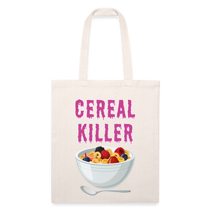 Recycled Tote Bag "Cereal Killer" - natural