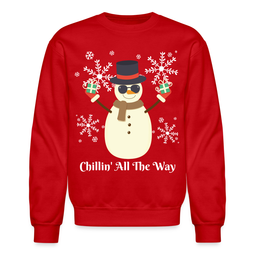 Crewneck Sweatshirt "Chillin' All The Way" - red