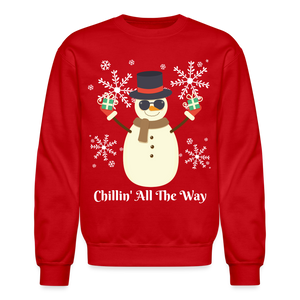 Crewneck Sweatshirt "Chillin' All The Way" - red