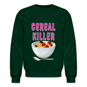 Crewneck Sweatshirt "Cereal Killer" - forest green