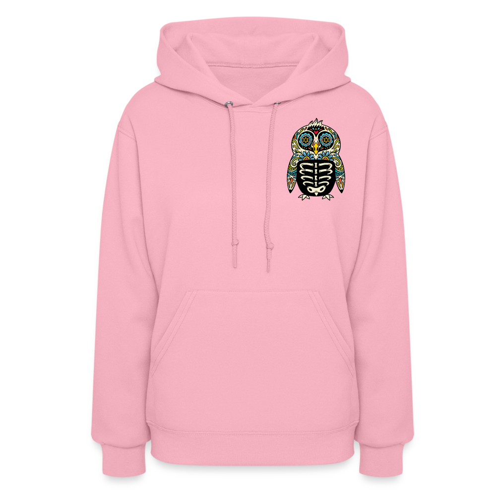 Women's Hoodie "Colorful Owl" - classic pink