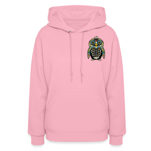 Women's Hoodie "Colorful Owl" - classic pink