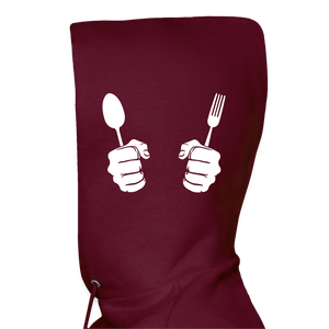 Men's Hanes Hoodie "Bone appétit" - burgundy