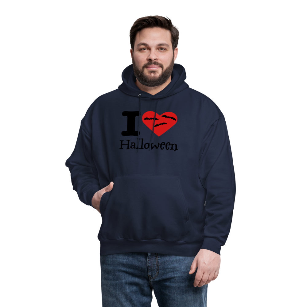 Men's Hanes Hoodie "I Love Halloween" - navy