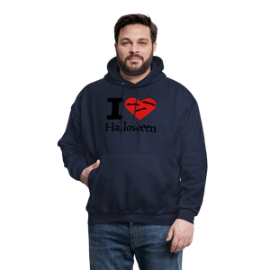 Men's Hanes Hoodie "I Love Halloween" - navy