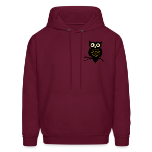 Men's Hoodie "Owl" - burgundy