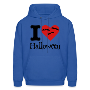 Men's Hanes Hoodie "I Love Halloween" - royal blue