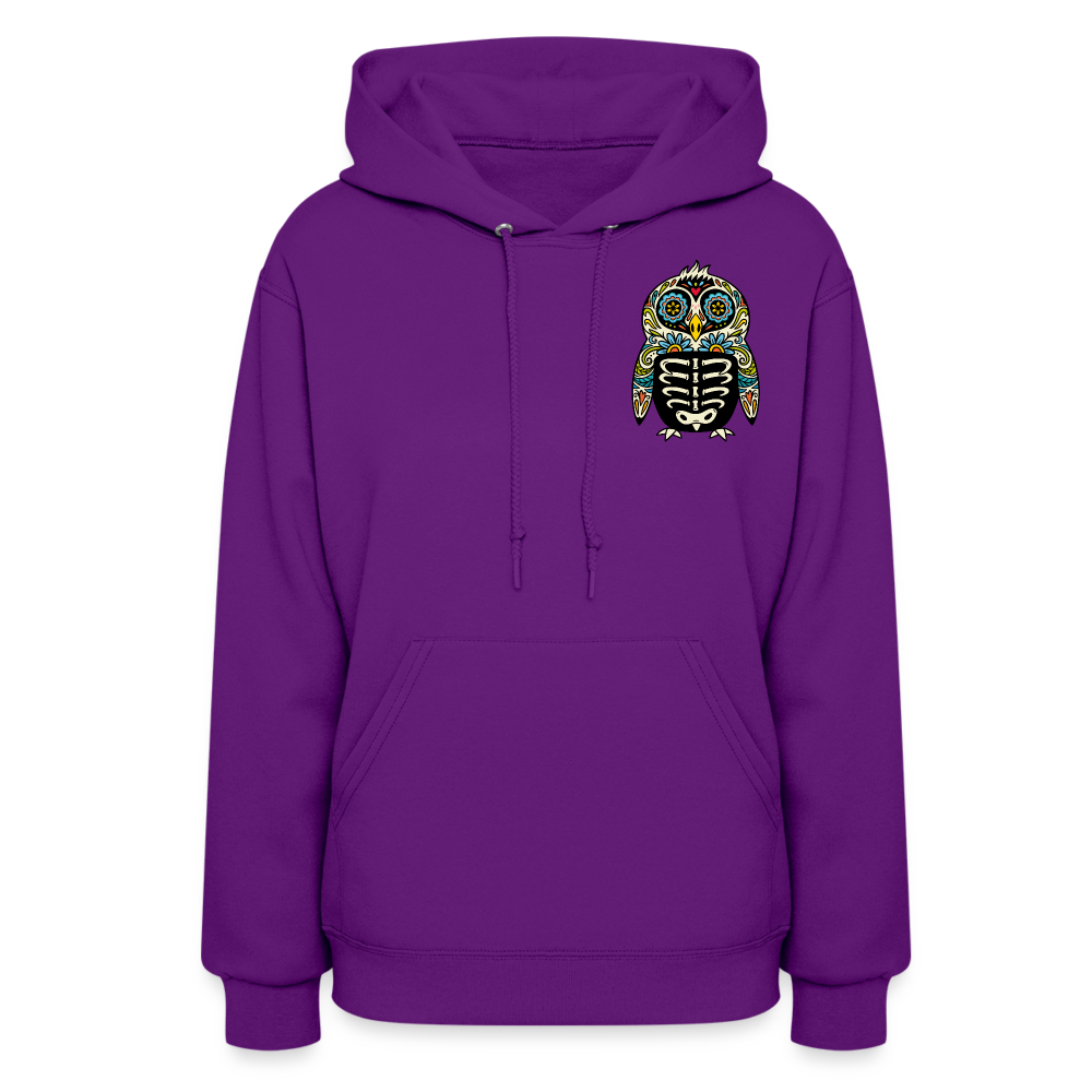 Women's Hoodie "Colorful Owl" - purple