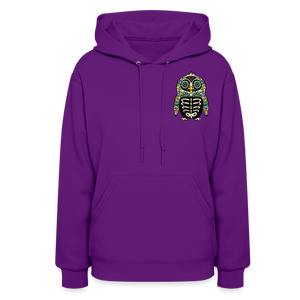 Women's Hoodie "Colorful Owl" - purple