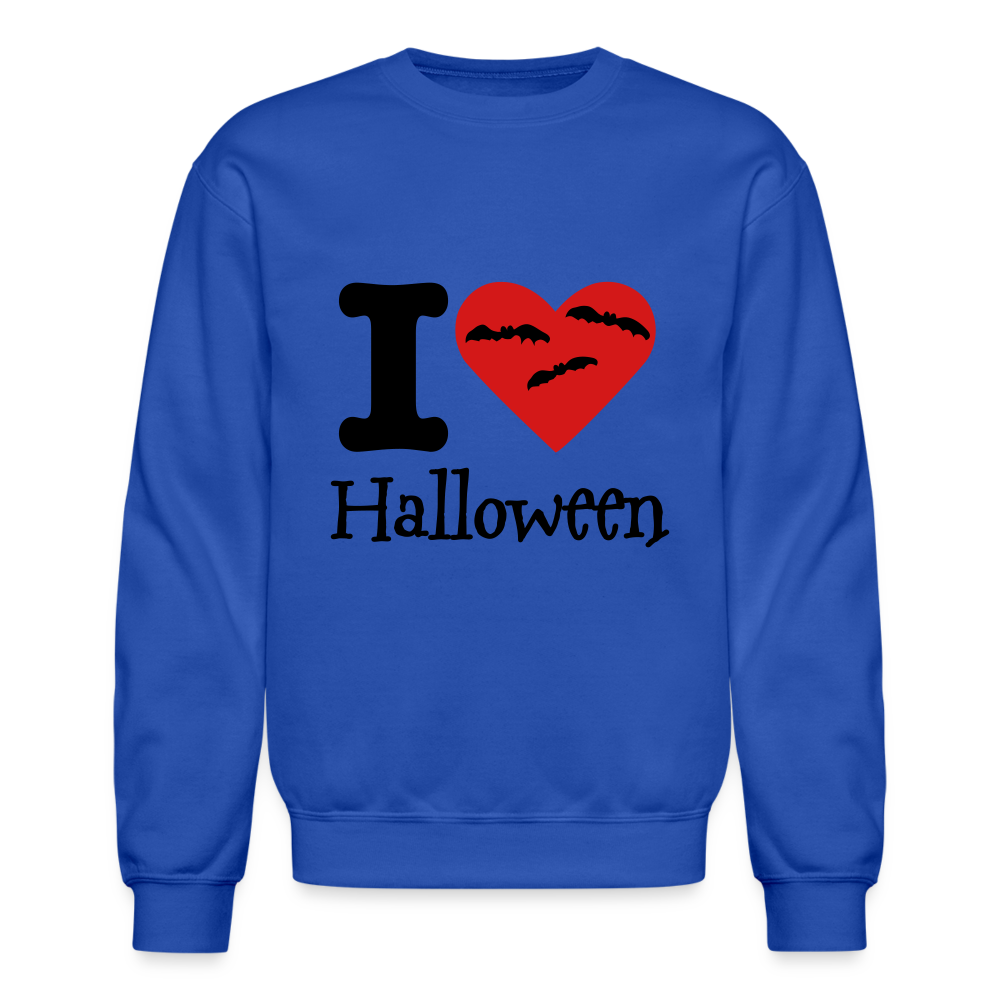 Crewneck Sweatshirt "I Love Halloween" - royal blue