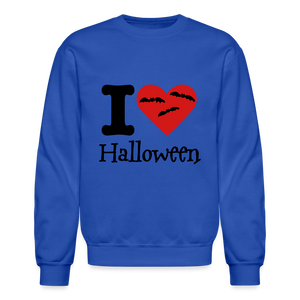 Crewneck Sweatshirt "I Love Halloween" - royal blue