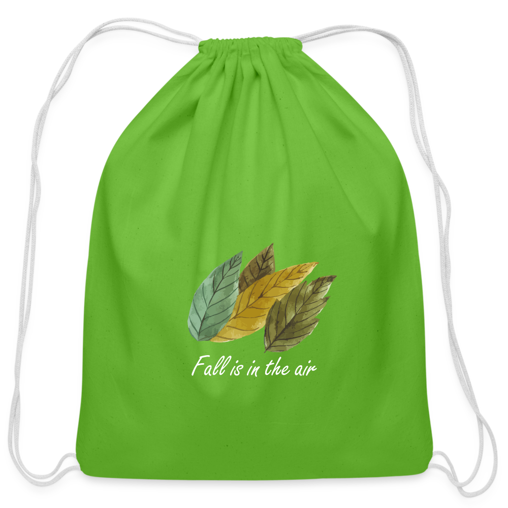 Cotton Drawstring Bag "Fall is in the air" - clover