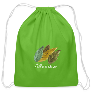 Cotton Drawstring Bag "Fall is in the air" - clover