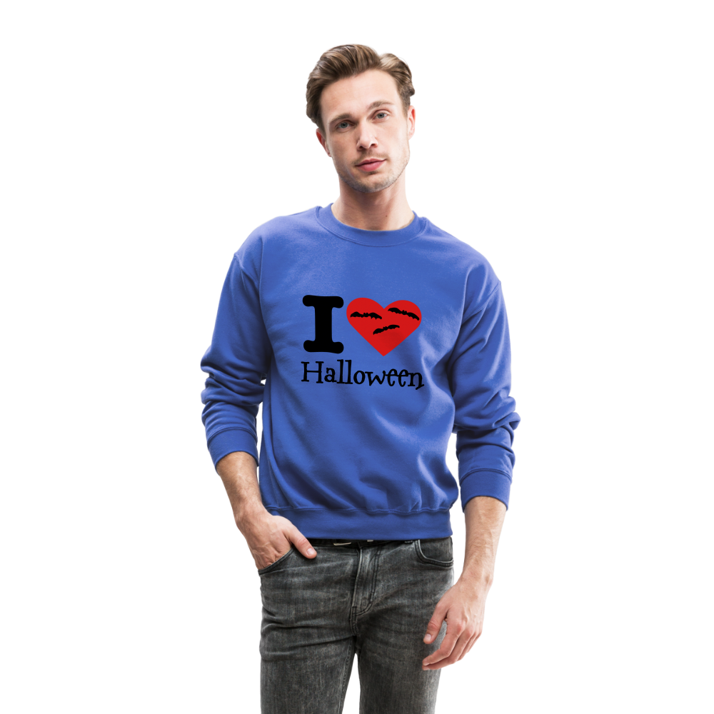 Crewneck Sweatshirt "I Love Halloween" - royal blue