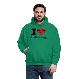 Men's Hanes Hoodie "I Love Halloween" - kelly green