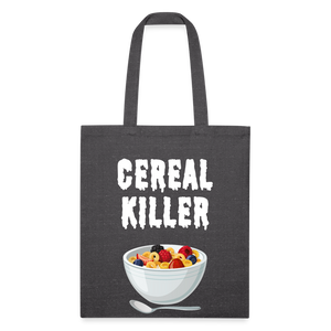 Recycled Tote Bag "Cereal Killer" - charcoal grey