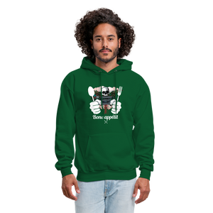 Men's Hanes Hoodie "Bone appétit" - forest green