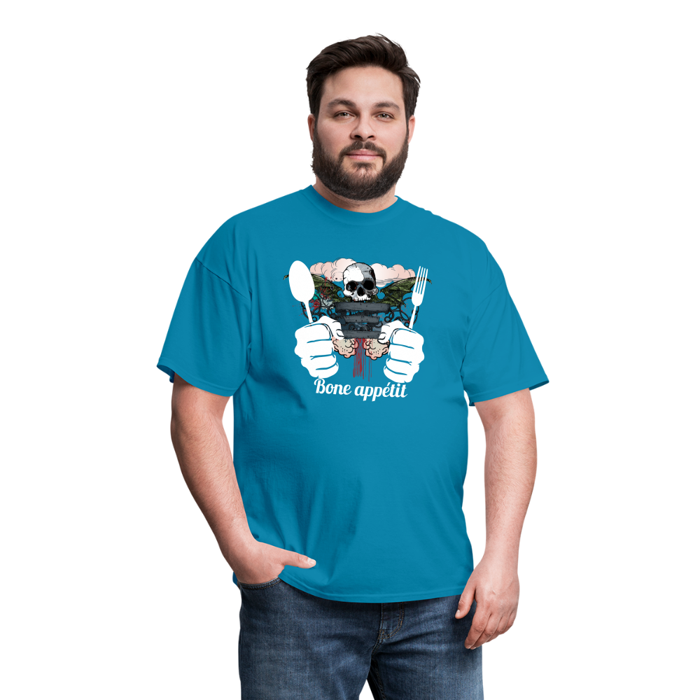 Unisex Classic T-Shirt " Bone appétit" - turquoise