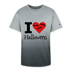 Champion Dip Dye T-shirt "I Love Halloween" - black ombre