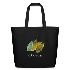 Eco-Friendly Cotton Tote "Fall is in the air" - black