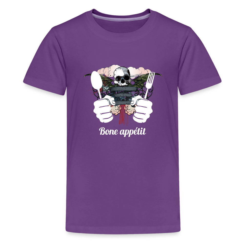 Kids' Premium T-Shirt "Bone appétit" - purple