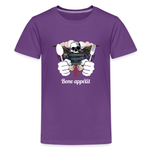 Kids' Premium T-Shirt "Bone appétit" - purple