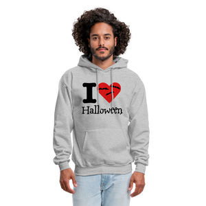 Men's Hanes Hoodie "I Love Halloween" - heather gray