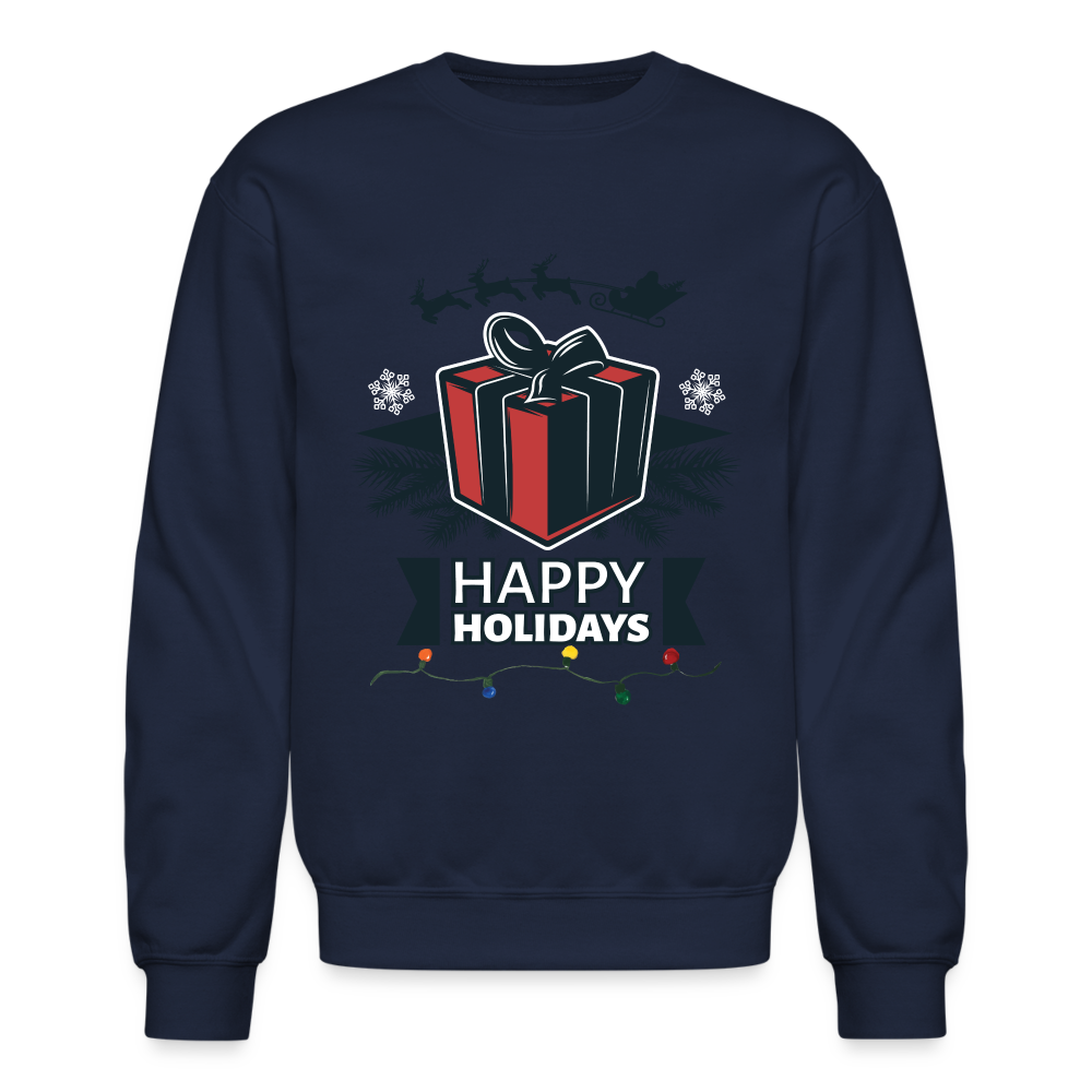 Crewneck Sweatshirt "Happy Holidays" - navy