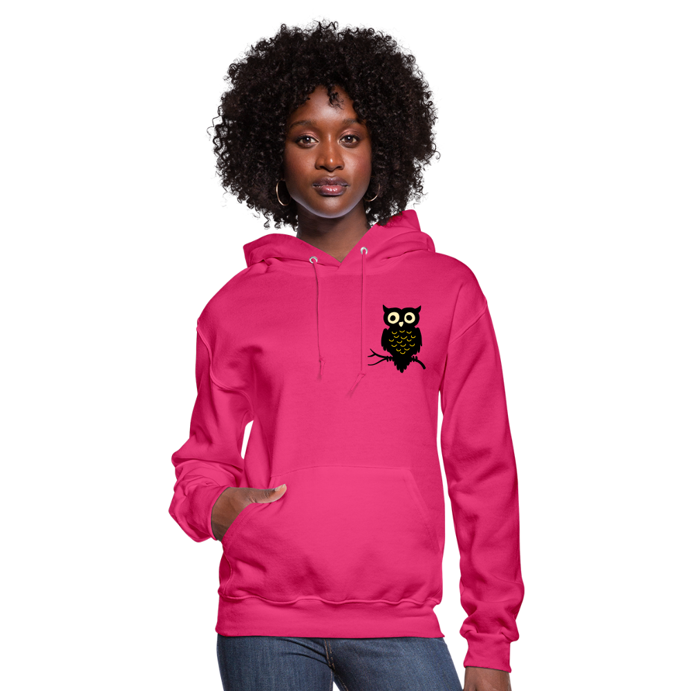 Women's Hoodie "Cute Owl" - fuchsia